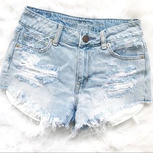 American Eagle Distressed Jean Shorts